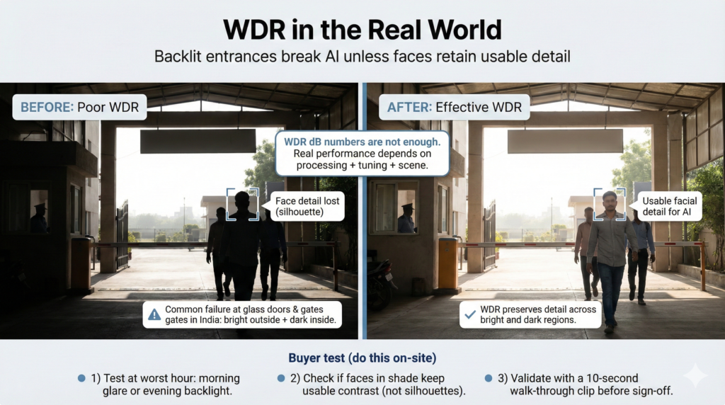CCTV bitrate planning comparison for AI analytics showing recommended H.265 and H.265+ bitrates for 1080p and 4MP cameras at 15 FPS