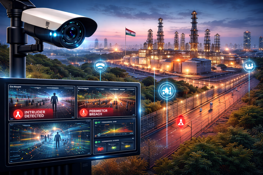 AI-powered perimeter security monitoring industrial infrastructure in India