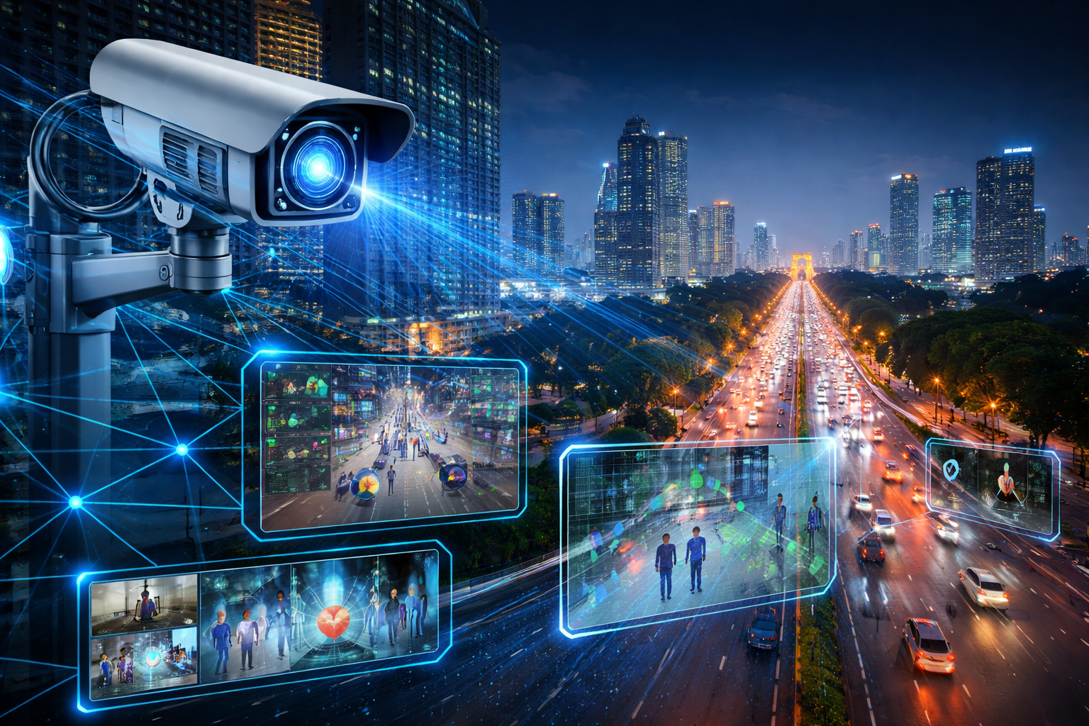 Edge AI video analytics monitoring traffic and public spaces in an Indian smart city