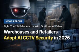 On-prem AI CCTV camera monitoring warehouse intrusion and theft after hours