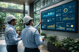 AI energy monitoring system managing power consumption inside a smart building in India