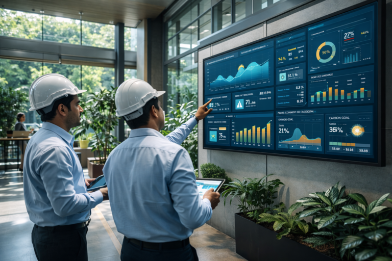 AI energy monitoring system managing power consumption inside a smart building in India