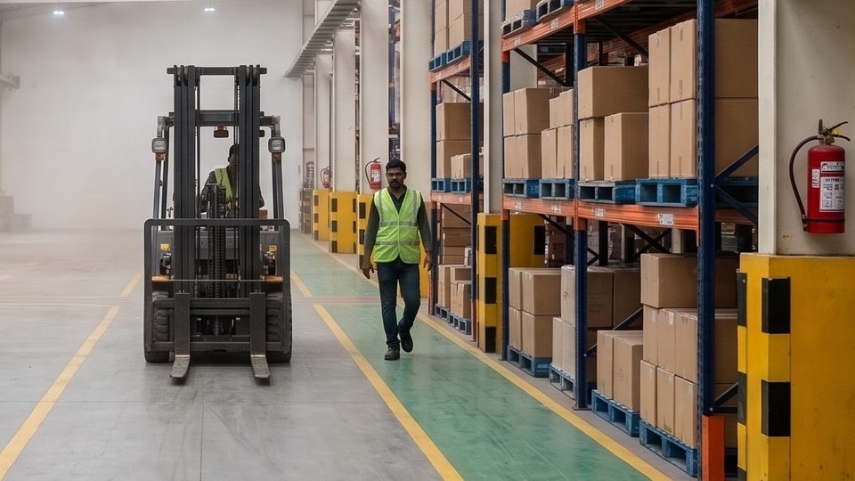 Warehouse aisle feed